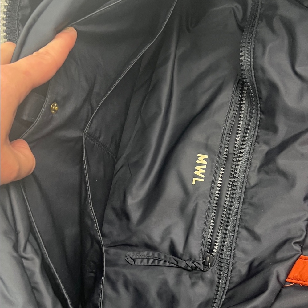 Madewell Th Sport Tote with MWL Logo Navy Blue and Orange - Picture 10 of 11